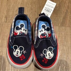 Mickey Mouse Kids Slip-On Shoes - Navy and Red